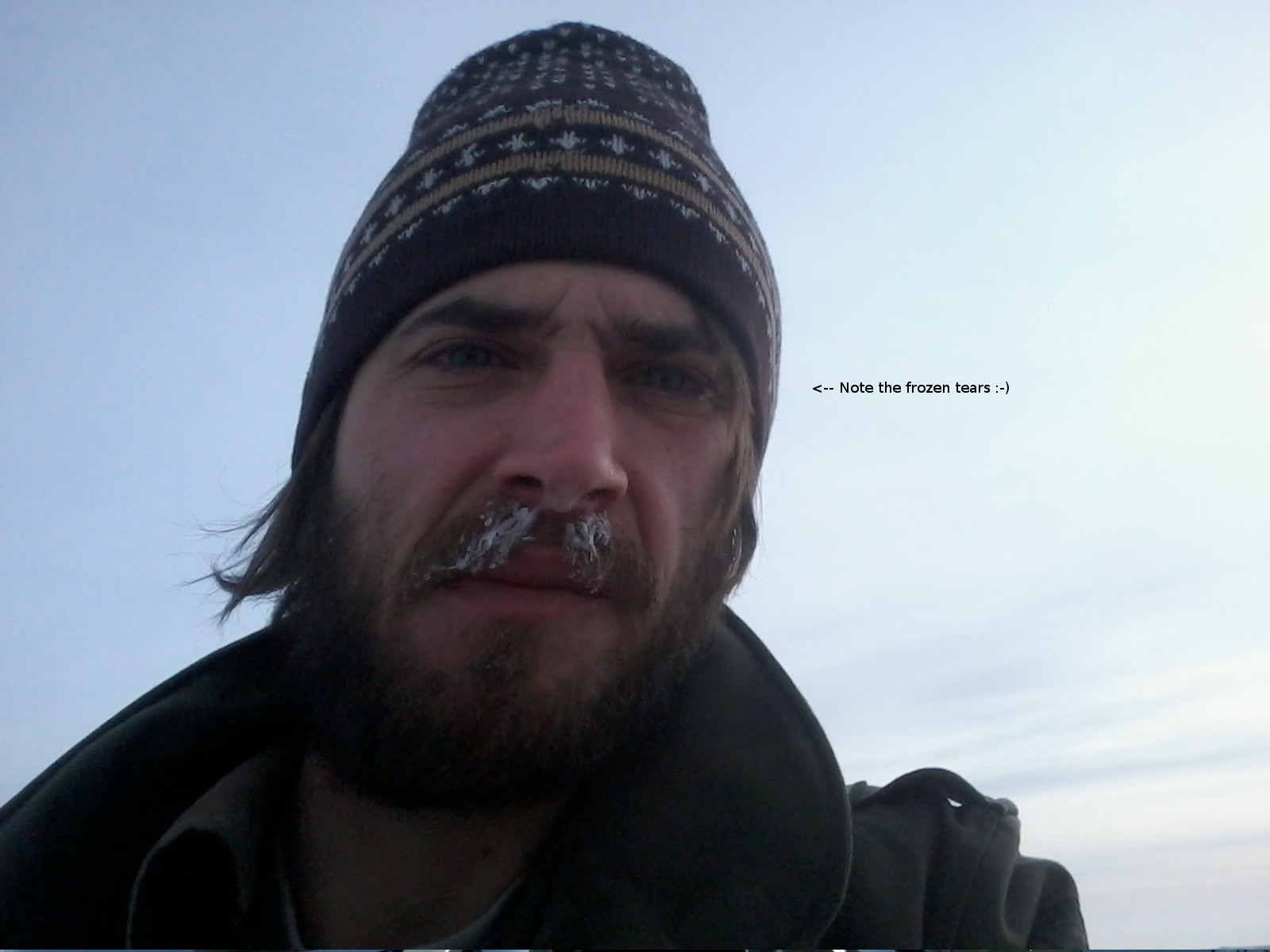100ft up, 10 below, beardsicles and a frozen tear