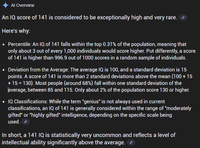 gemini's assessment of my placement intellectually