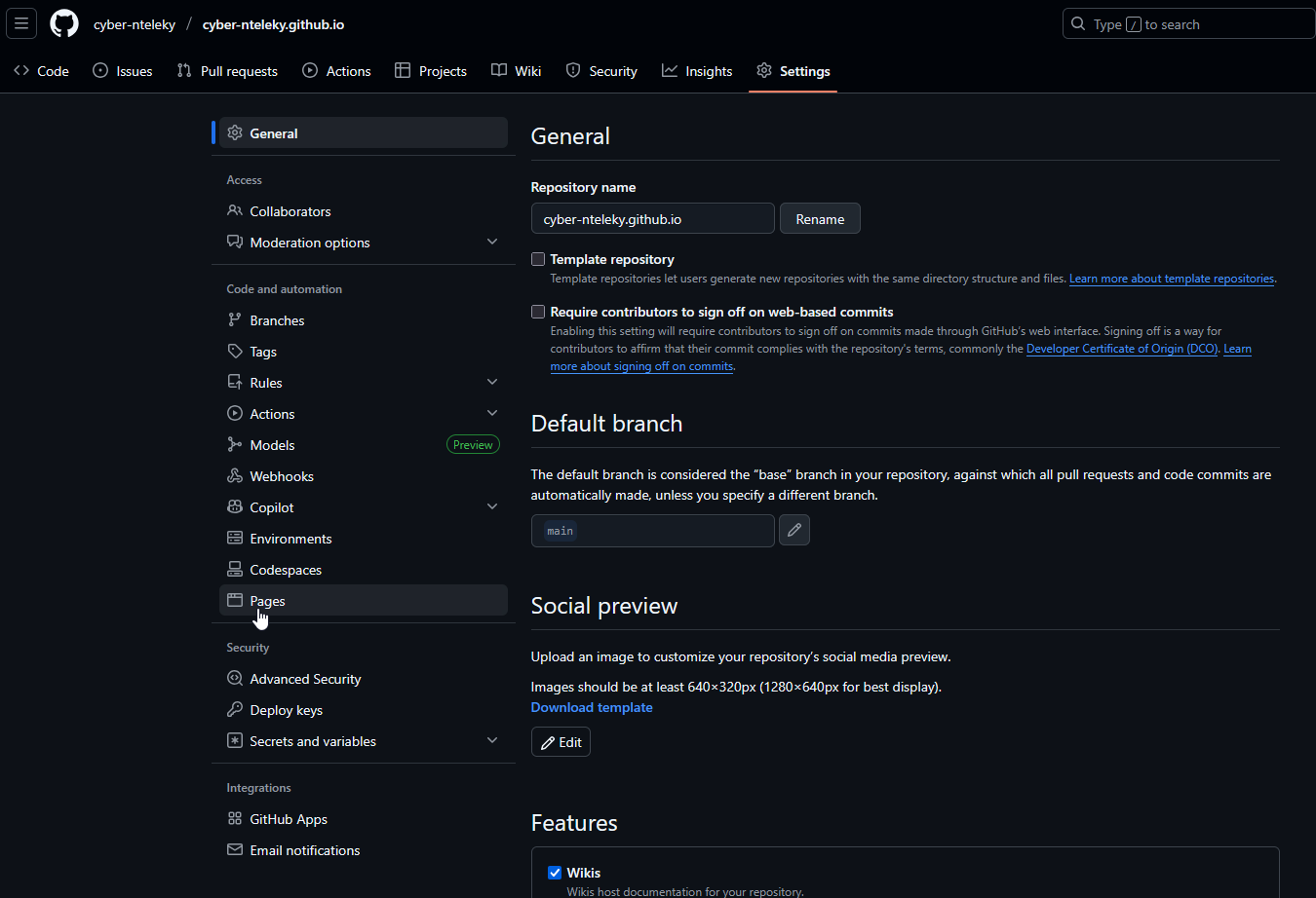 gh pages settings - you're live!