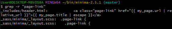 looking for page-link with grep
