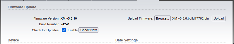 "upgrading" the firmware