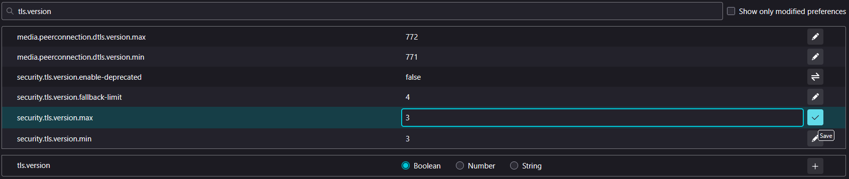change the settings