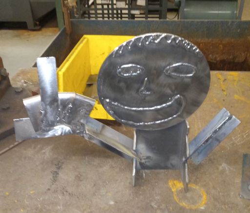 A welded figurine